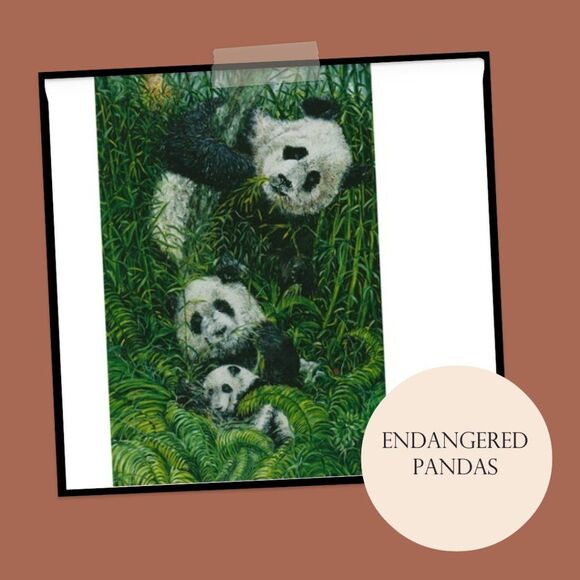 "Endangered Pandas" by Susan Andreason Seriolithograph - Picture 3 of 10
